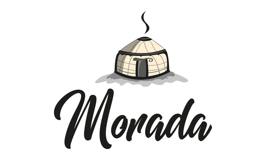 Logo Morada, Jurte, Schriftzug